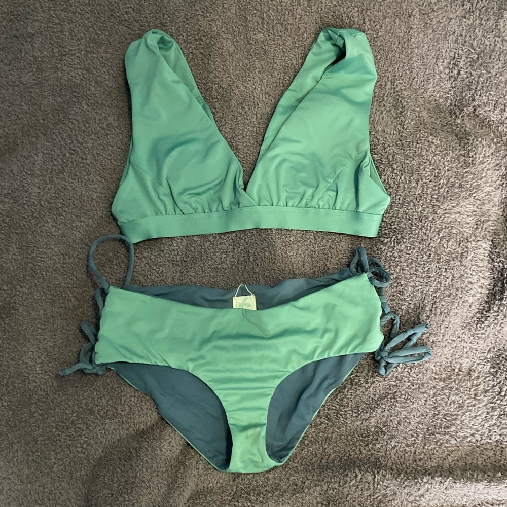 Turquoise Bikini Reversible bottoms